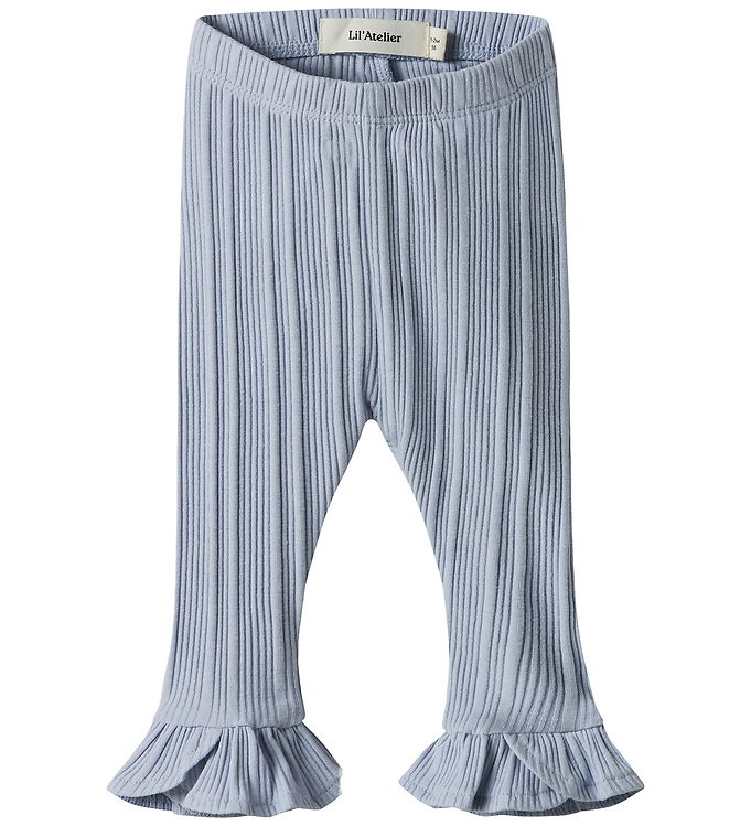 Lil' Atelier Leggings - Rib - NbfTansy - Zen Blue