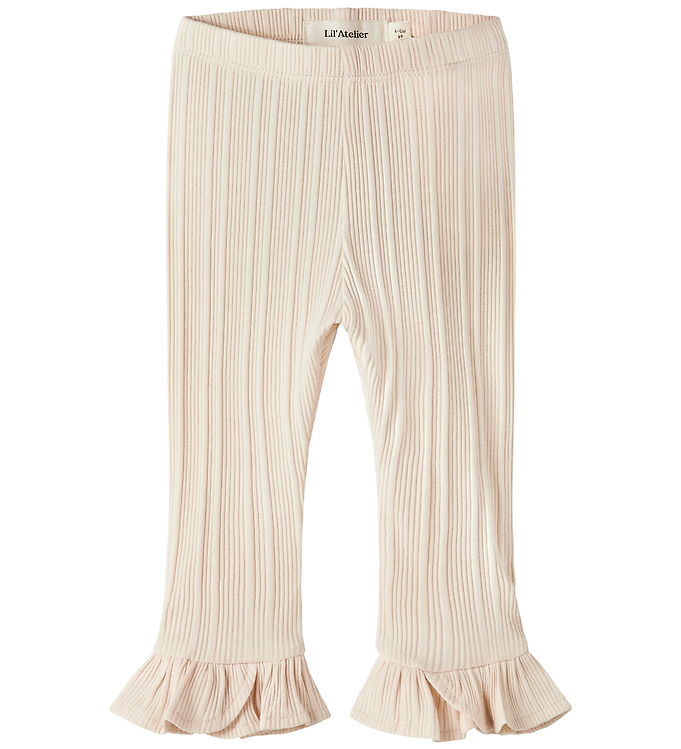 Lil' Atelier Leggings - Rib - NbfTansy - Novelle Peach