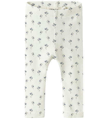 Lil Atelier Leggings - NbfGayo - Coconut Milk/Bell Flower