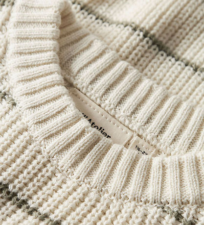 Lil Atelier Bluse - Strik - NmmEmlen - Coconut Milk/STRIPES