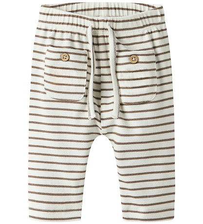 Lil Atelier Bukser - Rib - NbmTonto - Coconut Milk