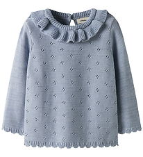 Lil Atelier Bluse - Strik - Noos - NmfLaguna - Zen Blue