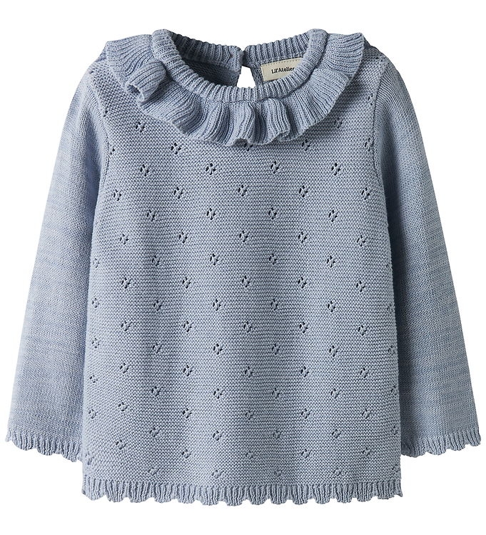 Lil Atelier Bluse - Strik - Noos - NmfLaguna - Zen Blue