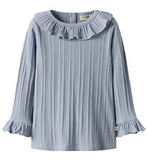 Lil Atelier Bluse - Rib - NmfTansy - Zen Blue