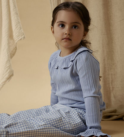 Lil Atelier Bluse - Rib - NmfTansy - Zen Blue