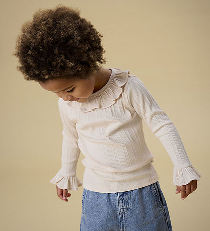 Lil Atelier Bluse - Rib - NmfTansy - Novelle Peach