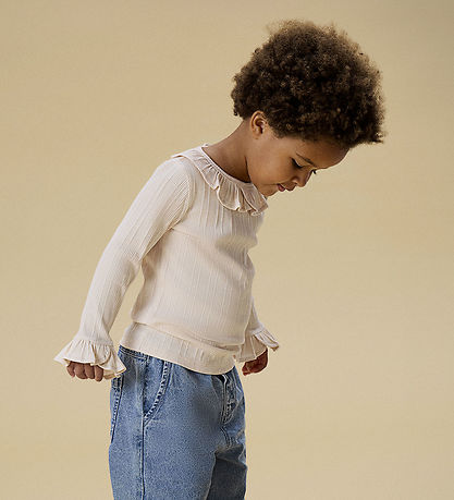 Lil Atelier Bluse - Rib - NmfTansy - Novelle Peach