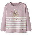 Name It Bluse - NmfValiane - Dawn Pink/Dog Heart Stripe