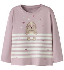 Name It Bluse - NmfValiane - Dawn Pink/Dog Heart Stripe