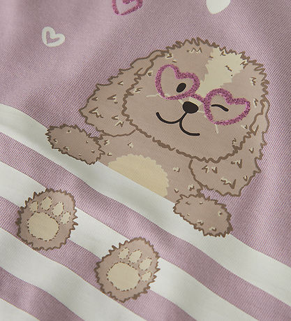Name It Bluse - NmfValiane - Dawn Pink/Dog Heart Stripe