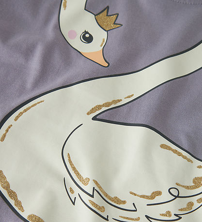 Name It Bluse - NmfValiane - Lavender Gray/Swan Princess