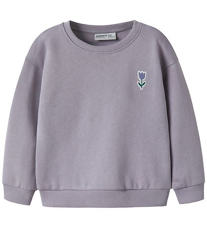 Name It Sweatshirt - NmfVallene - Lavender Gray/Tulip