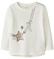 Name It Bluse - NmfVix - Cloud Dancer/Star Bag