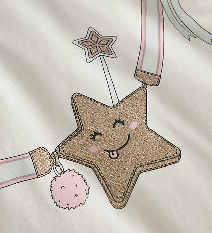 Name It Bluse - NmfVix - Cloud Dancer/Star Bag