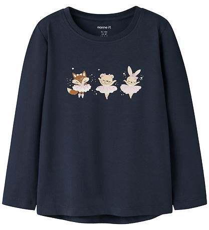 Name It Bluse - NmfVix - Navy Blazer/Animal Ballerinas