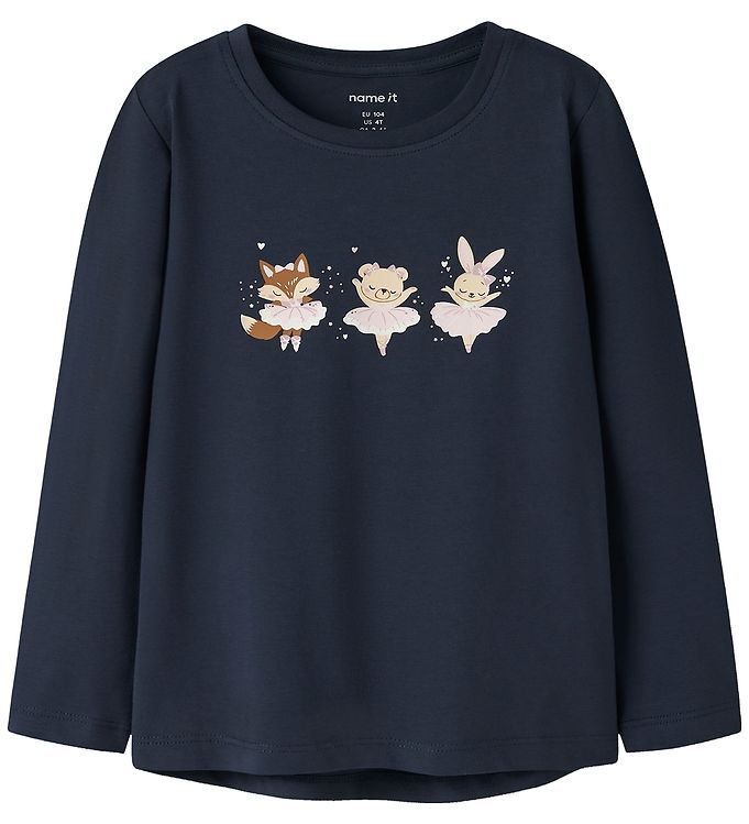 Name It Vix - Bluse - Navy Blazer/Animal Ballerinas - blå