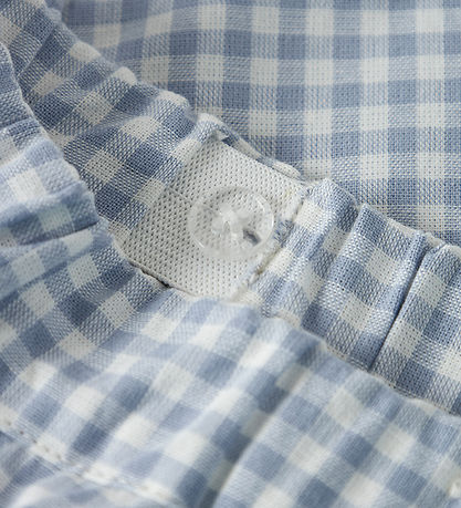 Lil' Atelier Bukser - Loose - NmfTallula - Zen Blue/Hvidternet