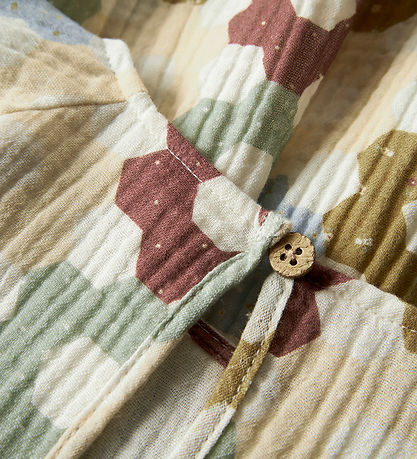 Lil' Atelier Kjole - Loose - NmfTalia - Coconut Milk m. Blomster