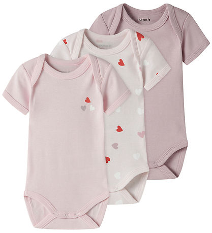 Name It Bodysuit s/s - Noos - 3-Pack - NbfBody - Carinaria/w/Bal