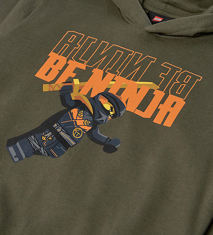 LEGO® Ninjago Hættetrøje - LwSaku 701 - Armygrøn