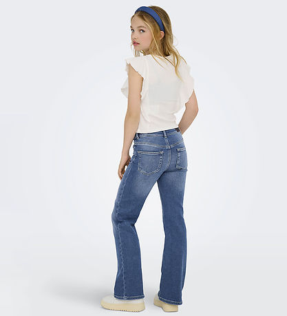 Kids Only Bukser - KogJuicy Life Flared - Medium Blue Denim