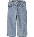 Name It Bukser - NmfRose - Light Blue Denim/FLOWER EMB