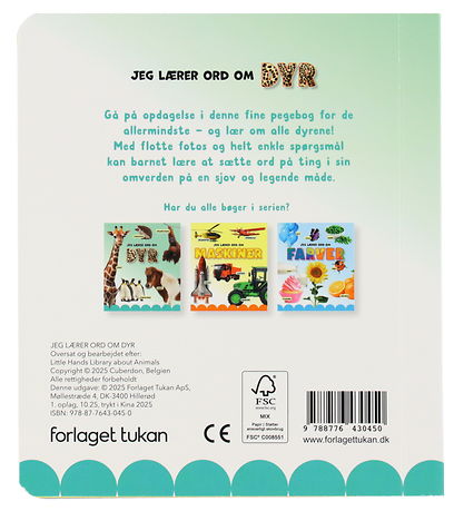 Forlaget Tukan Bog - Jeg Lærer Ord Om Dyr