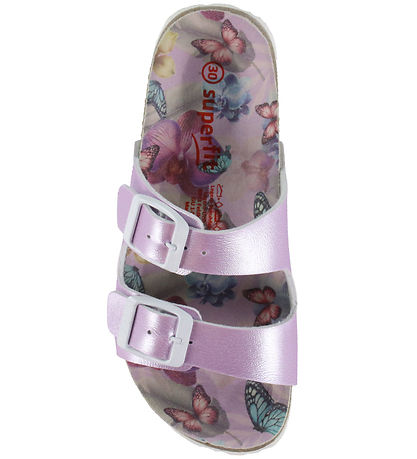 Superfit Sandaler - Fussbettpantoffel - LILA/MEHRFARBIG