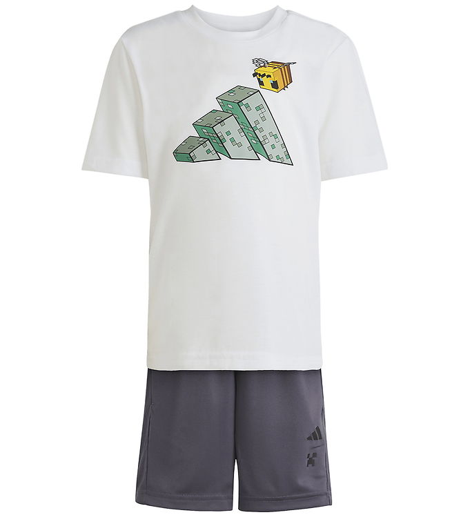 adidas Performance Shortssæt - Hvid m. Minecraft