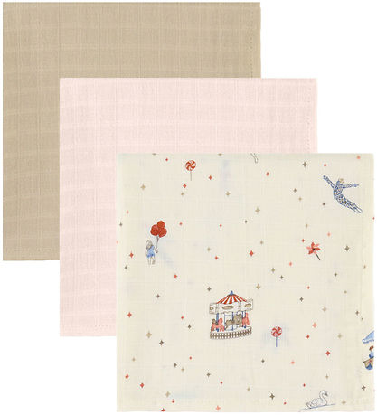 Cam Cam Muslin Cloths - 3-Pack - Carousel
