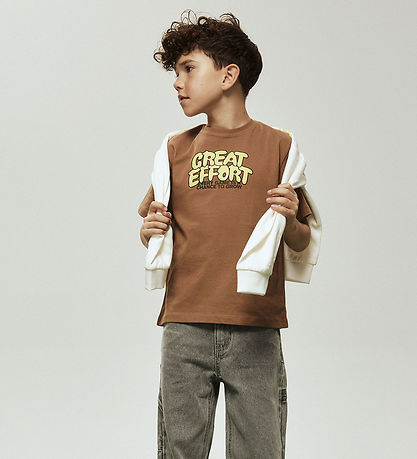 Name It T-shirt - NkmTheo - Toasted Coconut