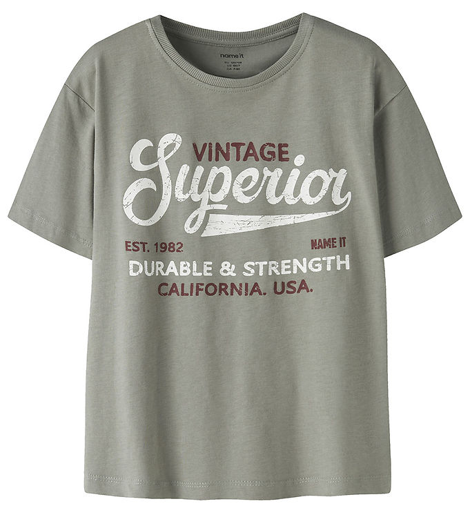 Name It T-shirt - NkmVilogo - Shadow/vintage