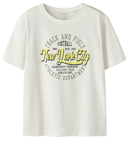 Name It T-shirt - NkmVilogo - Cloud Dancer/New York city