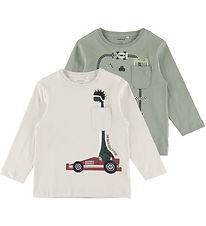 Name It Bluser - 2-Pak - NmmVilian - Pumice Stone/Shadow