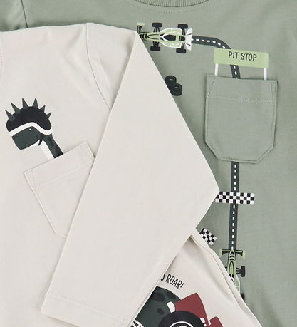 Name It Bluser - 2-Pak - NmmVilian - Pumice Stone/Shadow