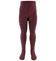 Name It Strømpebukser - NmfRosie - Burgundy/Lurex Silver