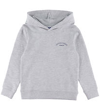 Jack & Jones Hættetrøje - JjcOllege - White Melange