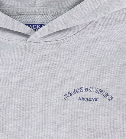 Jack & Jones Hættetrøje - JjcOllege - White Melange