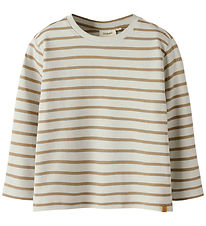 Lil' Atelier Bluse - NmmLimia - Turtledove/Sepia Tint