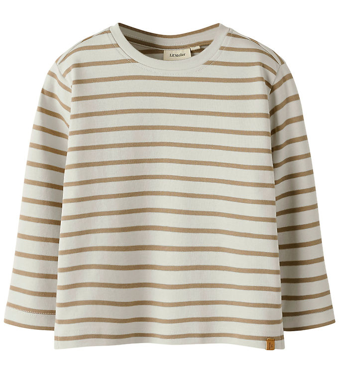 Lil' Atelier Bluse - NmmLimia - Turtledove/Sepia Tint