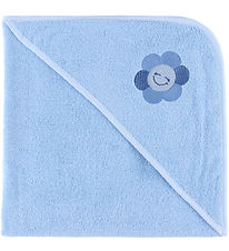 Nørgaard Madsens Badeslag - 75x75 cm - Lyseblå m. Glad blomst