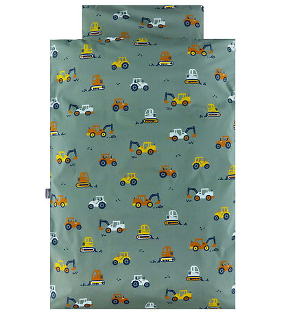 Nørgaard Madsens Sängkläder - Junior - Grön m. Maskiner