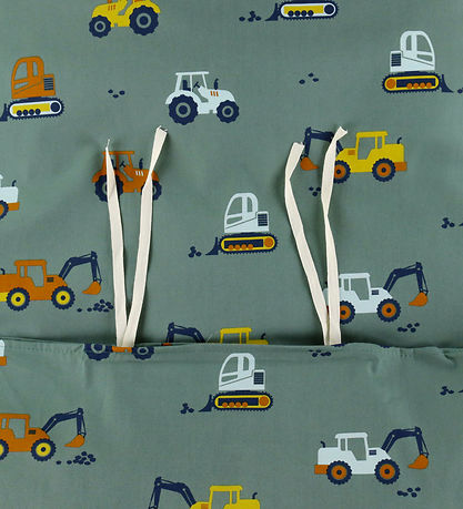 Nørgaard Madsens Sengetøj - Voksen - Grøn m. Maskiner