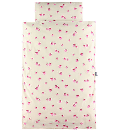 Nørgaard Madsens Sengetøj - Voksen - Hvid m. Pink Blomster