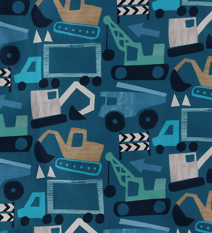 Nørgaard Madsens Sengetøj - Voksen - Petrol m. Arbejdsbiler