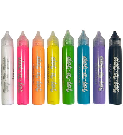 Ooly 3D Effekt Prikmaling - 8-stk - Dot-a-Lot Bright