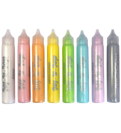 Ooly 3D Effect Prikmaling - 8-stk - Dot-a-Lot Pearlescent