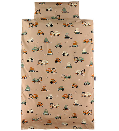 Nørgaard Madsens Sengetøj - Junior - Sand m. Maskiner
