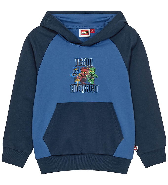 LEGO® Ninjago Hættetrøje - LwSian 109 - Blå/Navy m. Print