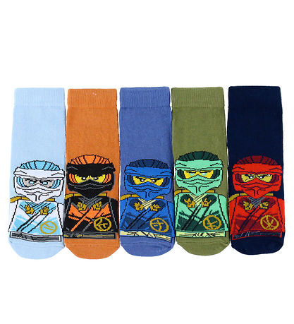 LEGO® Ninjago Strømper - 5-pak - LwAiko - Blå/Orange/Grøn